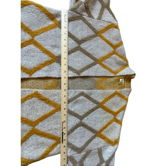 Anthropologie Akemi + Kin Sedona Textured Diamond Kimono Cardigan Open Front Cre - Picture 6 of 9